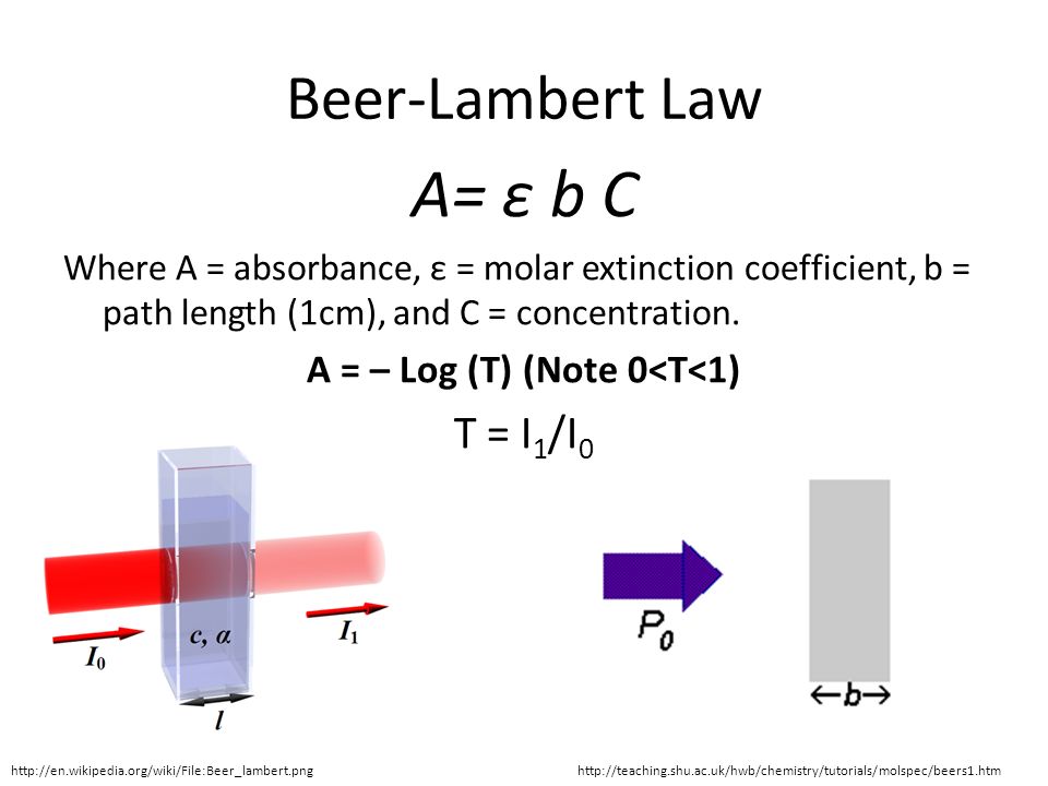 beer lambert law absorption